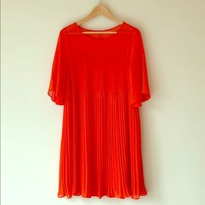 Beautiful Orange Anthropologie Maeve Party Dress